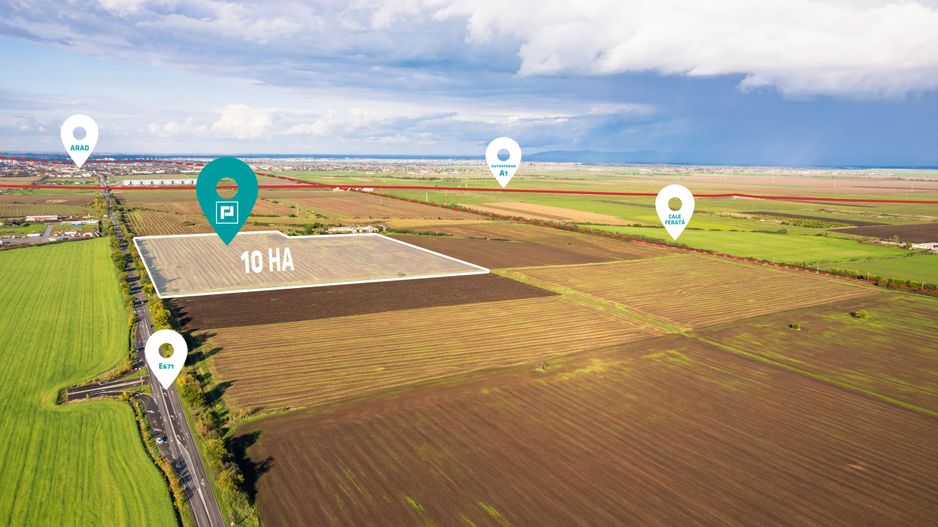 Teren de 100000 mp în Arad - Poză 1