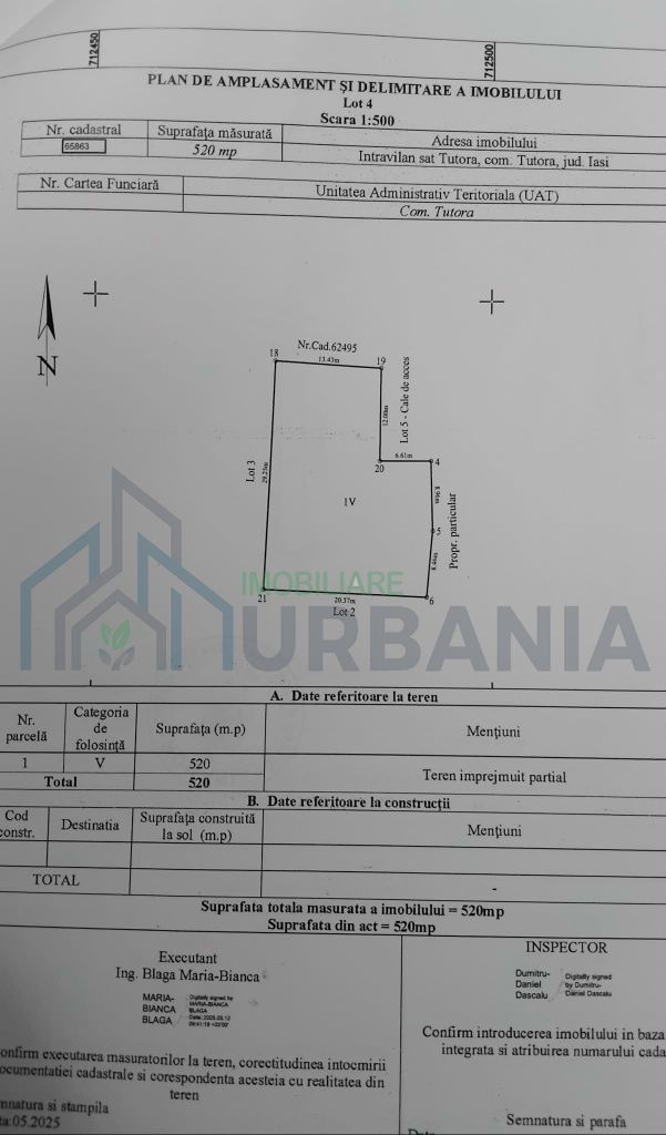 Teren intravilan 808 mp in comuna Tutora, judetul Iasi - Poză 2