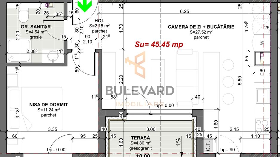 Comision 0. Apartament 2 camere, bloc nou in Apahida! - Schiță 9