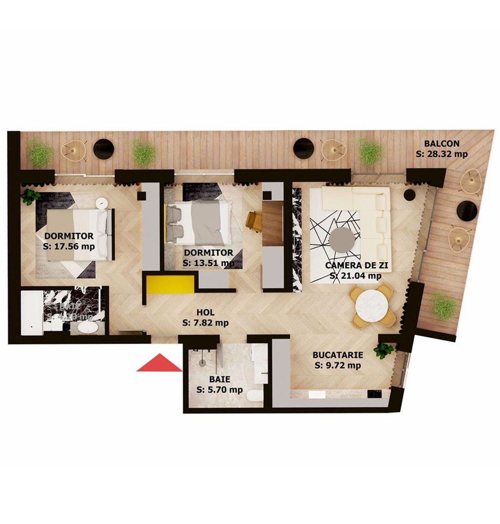 Apartament nou, 3 camere, 270 000 Euro. Comision 0. - Poză 1