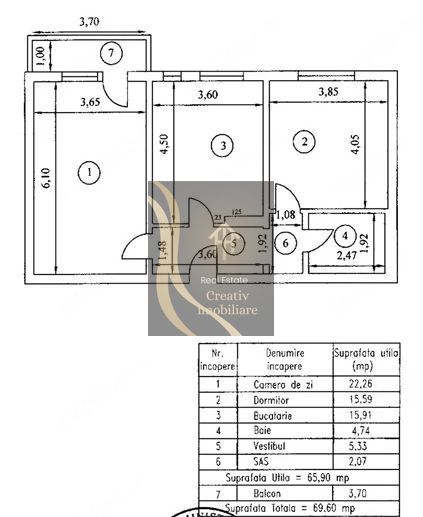 Apartament 2 camere, Bd. Chișinău - Poză 10