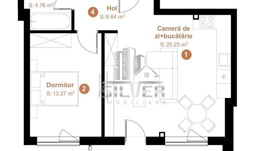 Apartament cu 2 camere/50mp/Certif.Cls.A/Parcare/Zona Vivo. - Poză 6