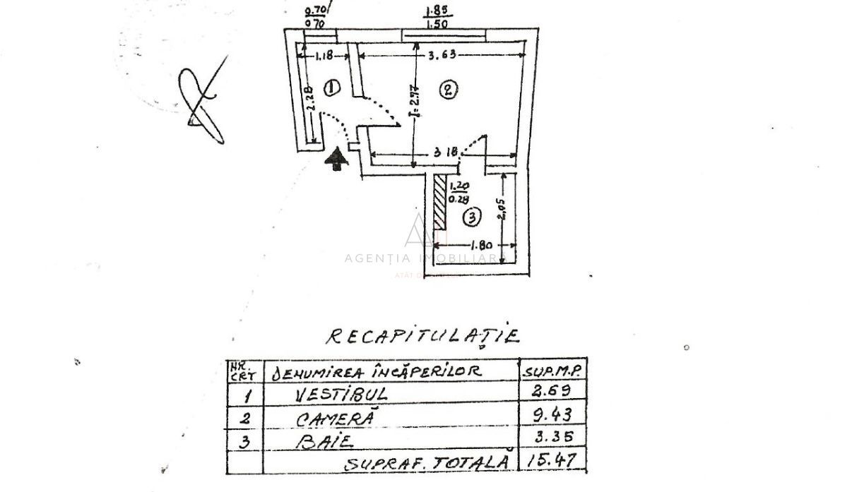 Garsoniera Universitate | View Hotel Corinthia - Schiță 10