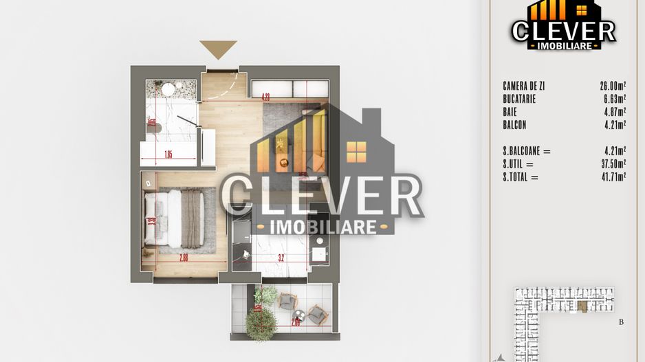 Garsoniera Premium 2 Theodor Pallady Metrou Nicolae Teclu - Poză 1