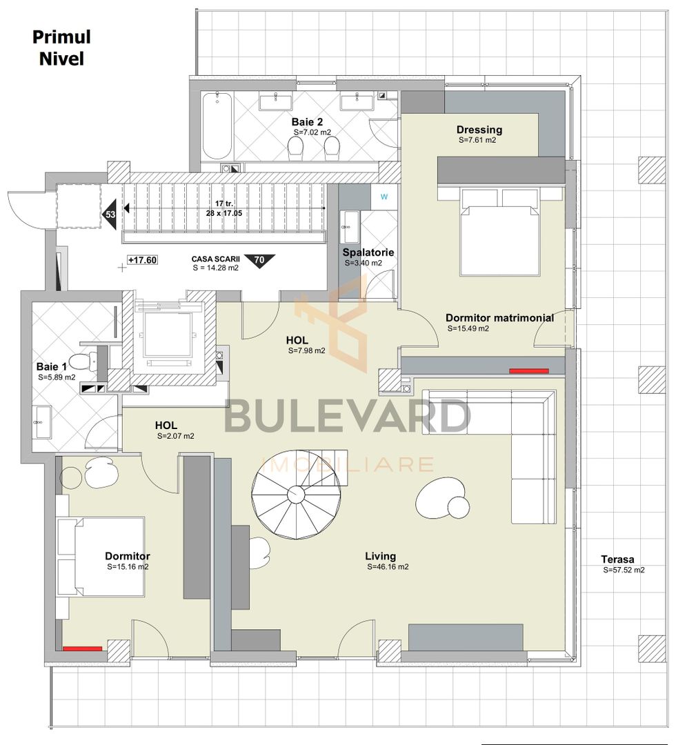 Penthouse de lux 150 mp utili + 200 mp terasa + 2 parcari subterane - Poză 10