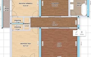 Apartament de vânzare 89mpu, 3 camere zona Turnisor/Kogalniceanu - Poză 12