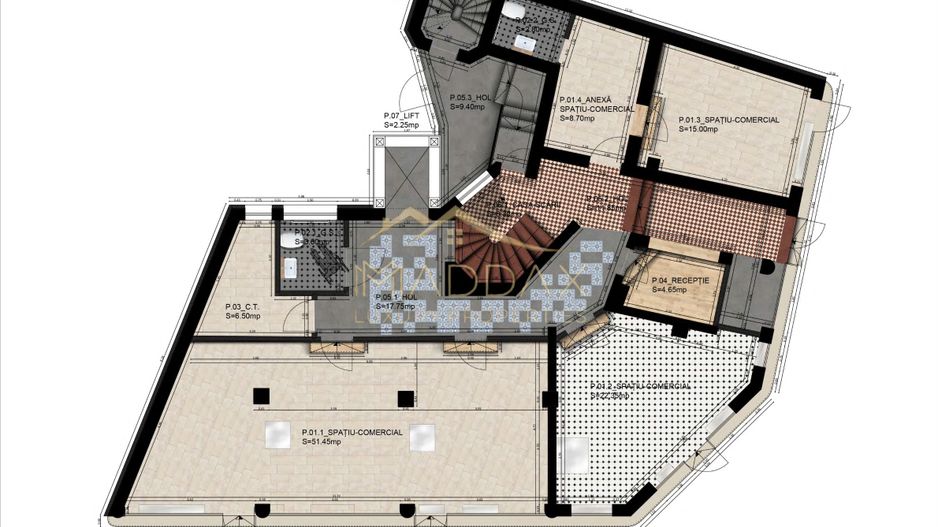 Spatiu Apartamente/ Hotel //​ ​1027.80 mp // Zona Obor - Schiță 36