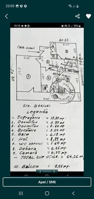 Apartment 3 cam dec Micro 18,et 8/10,renovat - Poză 3