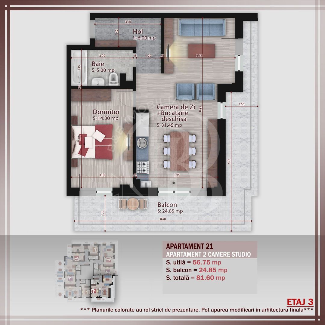 Apartament 2 camere Metrou Nicolae Teclu Th. Pallady - Schiță 1