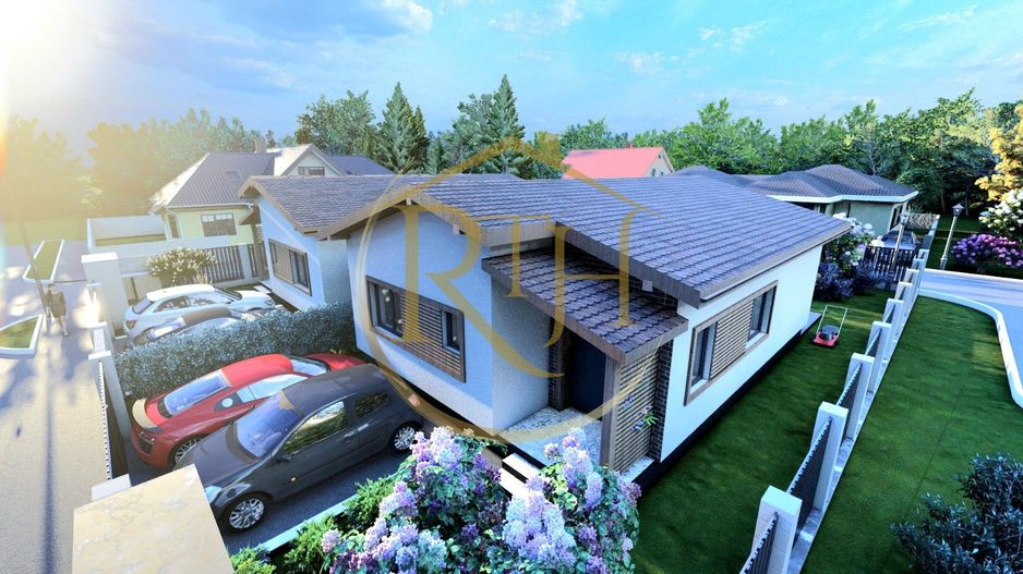 Oferim spre vanzare, Case tip duplex despartite prin spatiu verde, Giroc - Poză 4