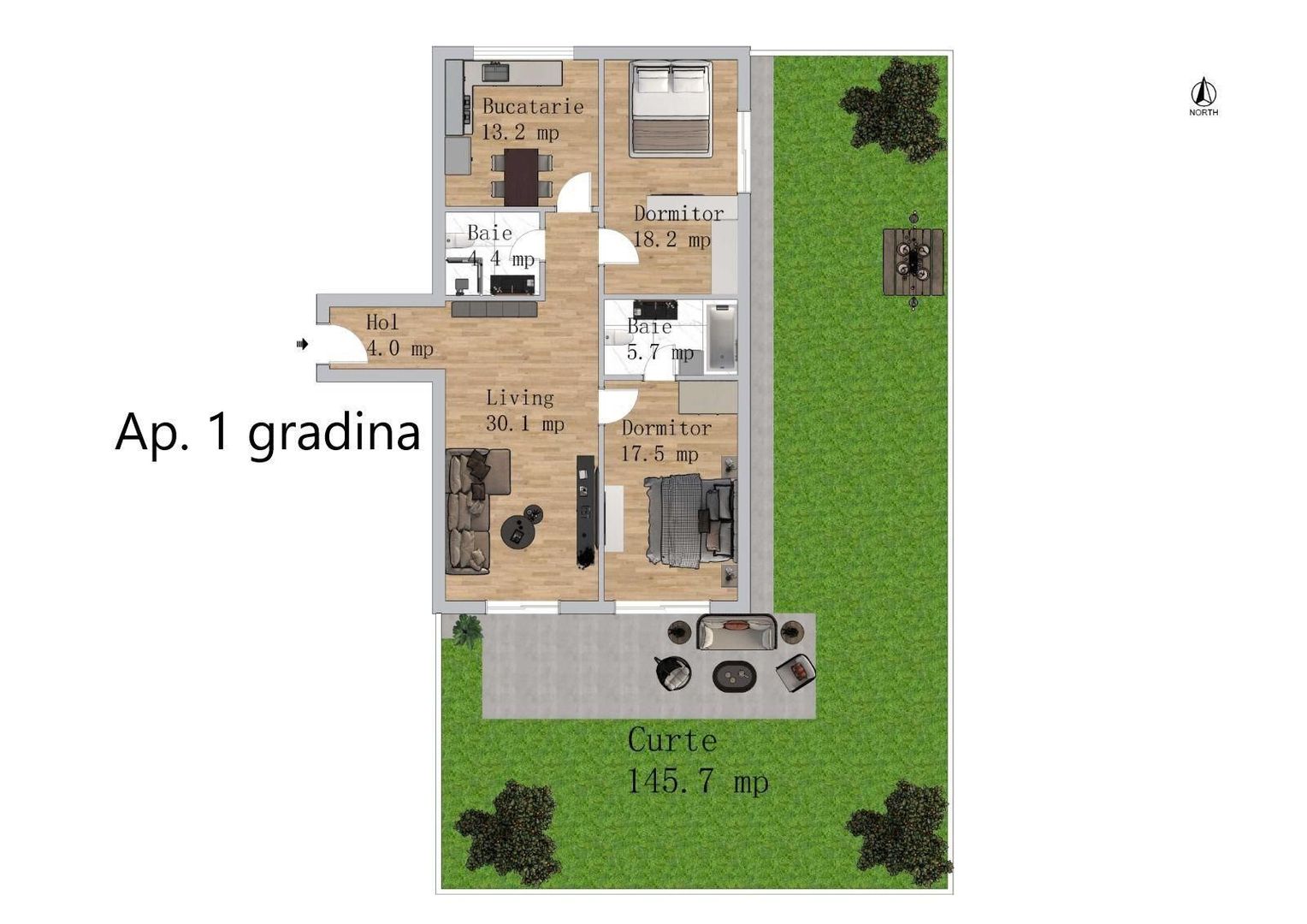 Apartament 3 camere+curte Zona Berceni-Metalurgiei Green Garden - Poză 9