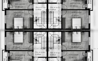 CASE TIP DUPLEX, 6 CAMERE, TOATE UTILITATILE, CENTRALA, COMISION 0% - Schiță 8