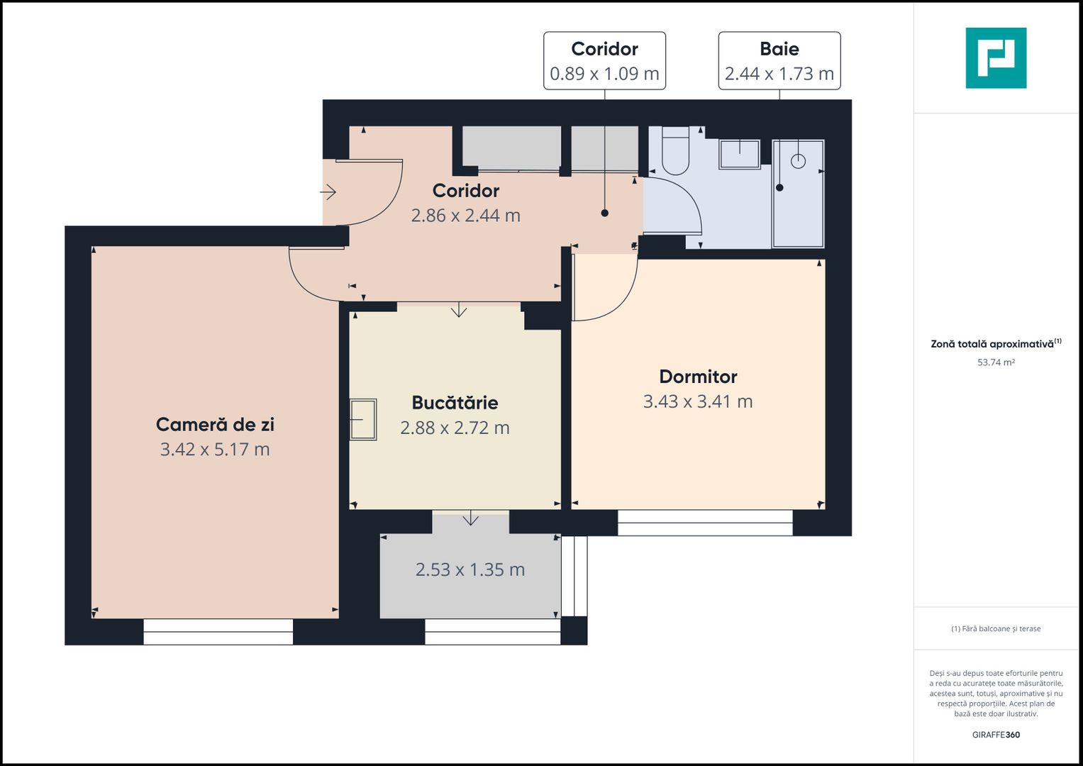 Apartament 2 camere Zona 300 - Poză 2