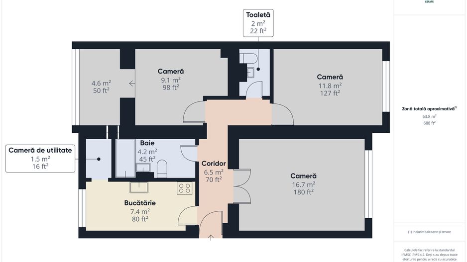 Apartament cu 3 camere parter zona Aurel Vlaicu - Arad - Poză 20