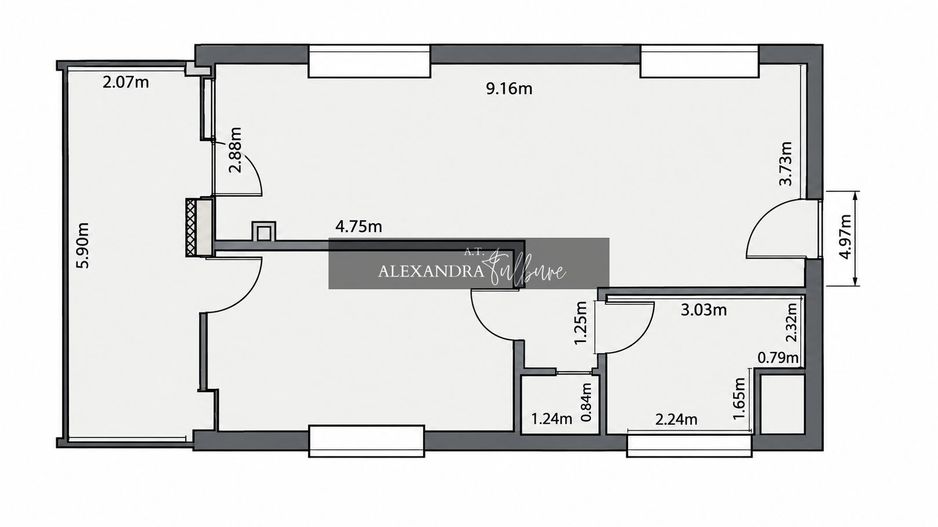 Apartament 2 camere, terasa, etaj intermediar, boxa, parcare - Poză 15