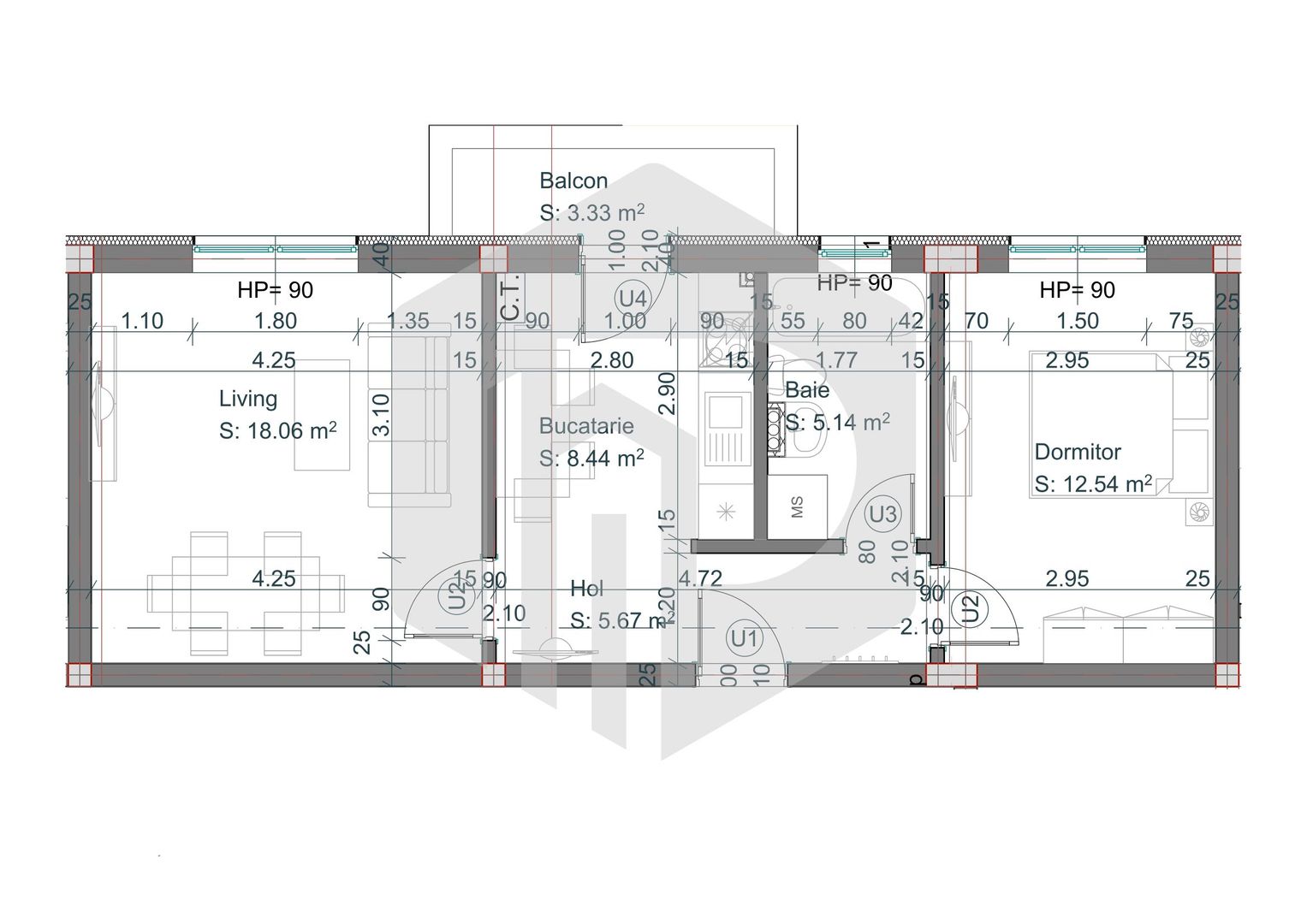 Apartament | 2 Camere | La cheie | Decomandat | Dedeman | 0% Comision - Poză 1