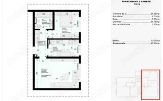 vand apartament 2 camere - Poză 2