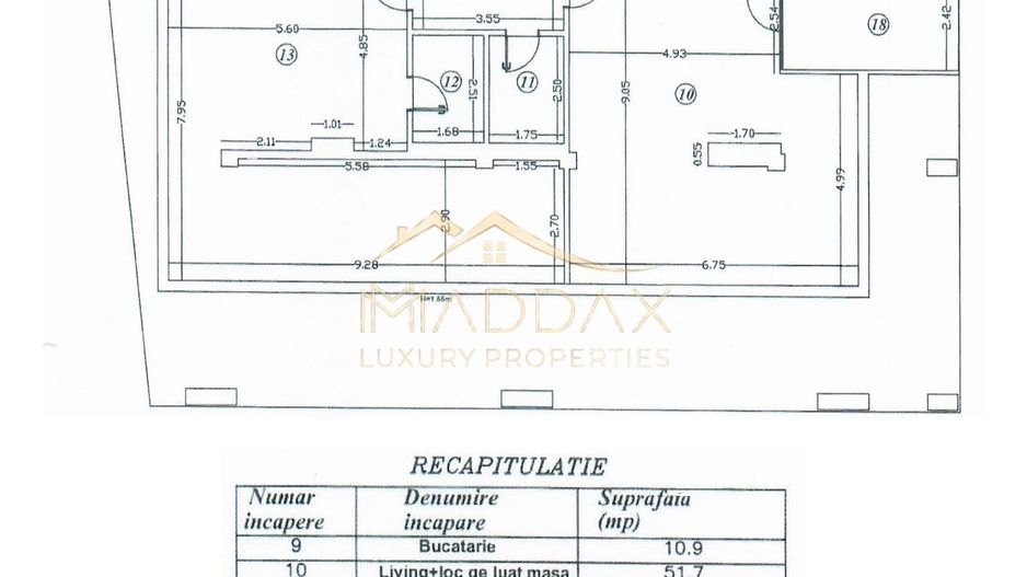 Apartament 3 camere // 157,6 mp utili + parcare // Aviatiei - Schiță 31