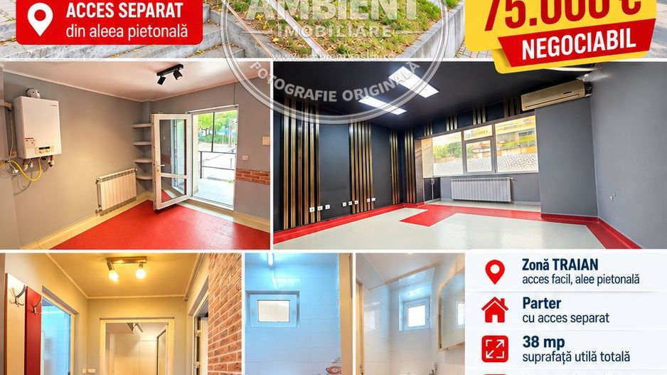 SPAȚIU COMERCIAL - Ap.artament 1 cameră, VASLUI - zona TRAIAN - AUTOMOMENT; - Poză 1