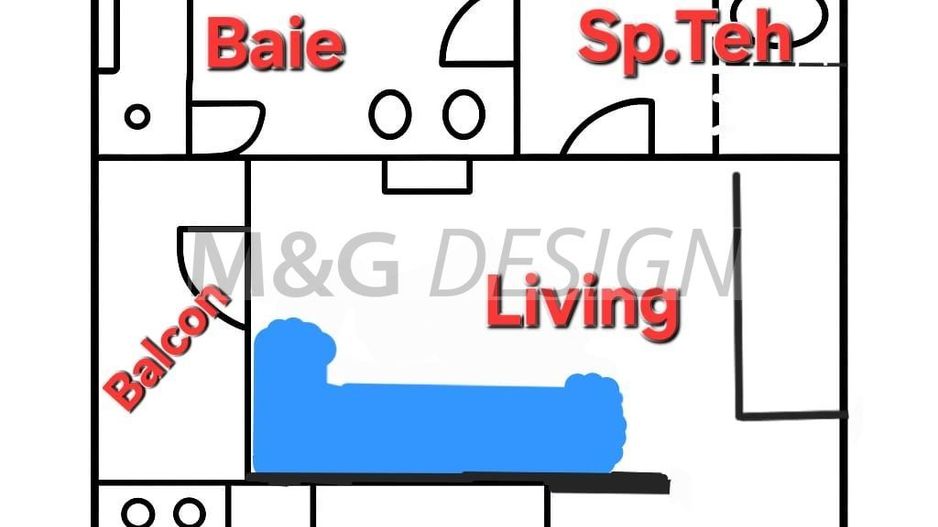 Etaj 2 , 2 camere zona Freidorf - Schiță 8