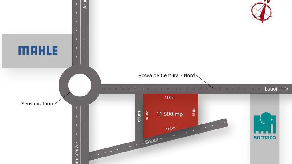 Teren 11500 mp-la centura Timisoarei - Poză 2