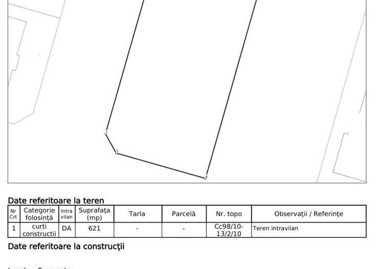 De vânzare teren 621 mp | Mosnița Nouă | Autorizație duplex | Utilități - Poză 3