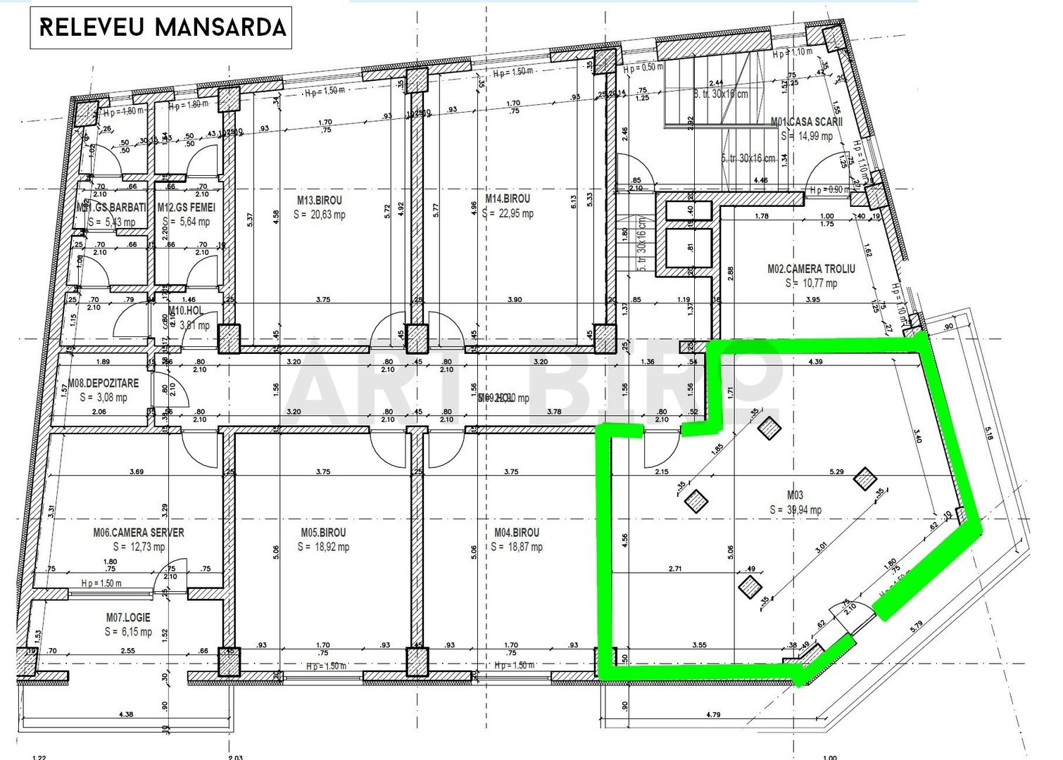 Zero comision, 18 - 39mp pret all inclusive Piata Muncii, 7 minute [M] - Schiță 14