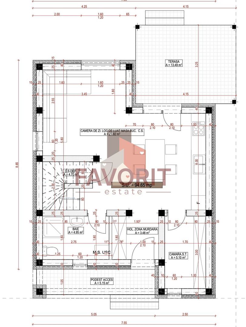 Casa Individuala de vanzare in Mosnita Noua | Zona excelenta | Calea Medves - Schiță 7