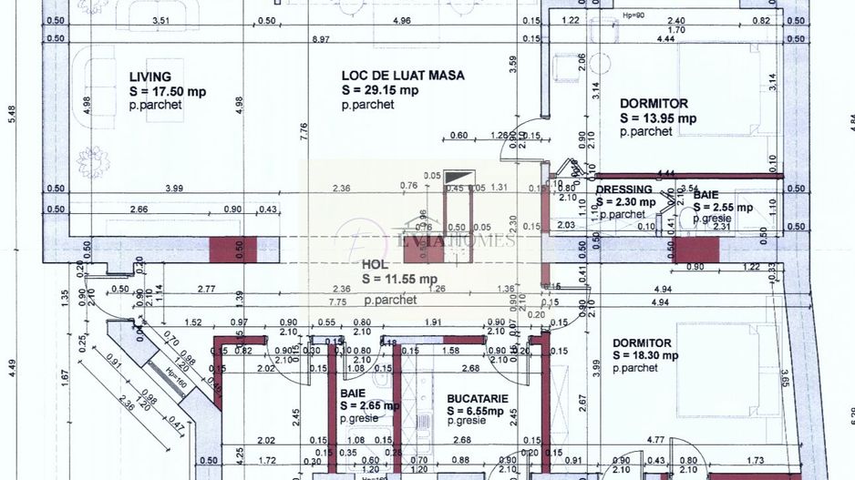 Ultracentral/3 camere/3 băi/Zona Cinema Victoria - Schiță 6