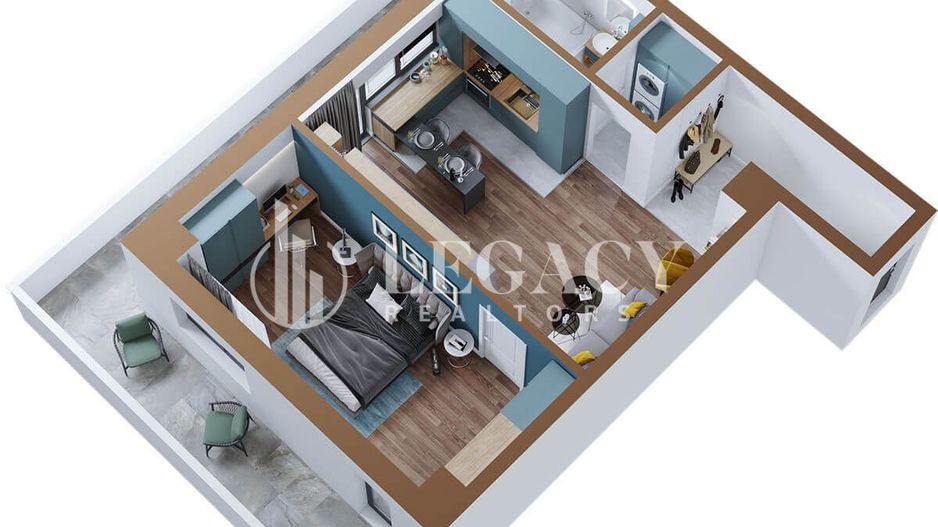 Apartament 2 camere, tip 4A, 4B, 5A, 5B - Copou Garden Residence - Poză 3