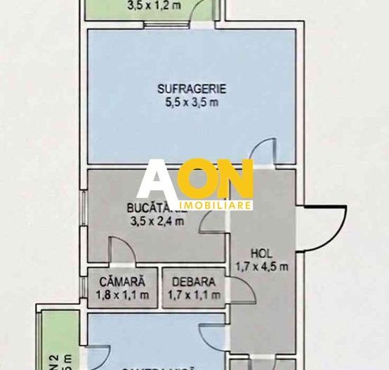 Apartament 2 Camere | DECOMANDAT | 59 mp | - Schiță 7
