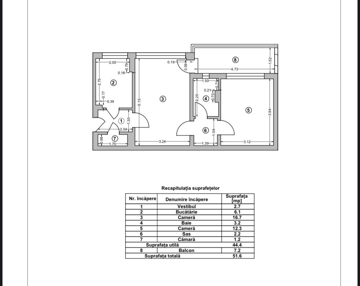 AP. 2 CAMERE BUCURESTII NOI, BUCATARIE INCHISA, METROU 5 MIN, COMIS 0% - Schiță 9
