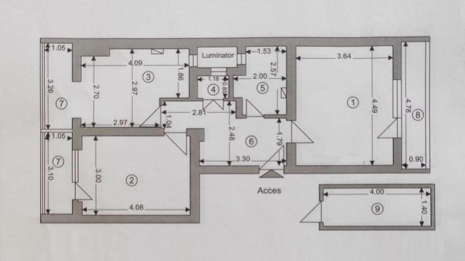Apartament zona ONIX, mobilat si utilat - Schiță 18