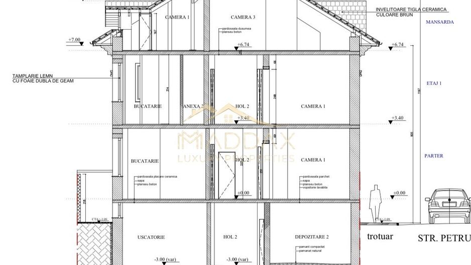 Vila cu 10 camere *540mp* // Zona Titulescu - Schiță 55
