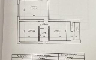 Apartament 3 camere, etaj intermediar – ultracentral, Piața Victoriei - Schiță 15