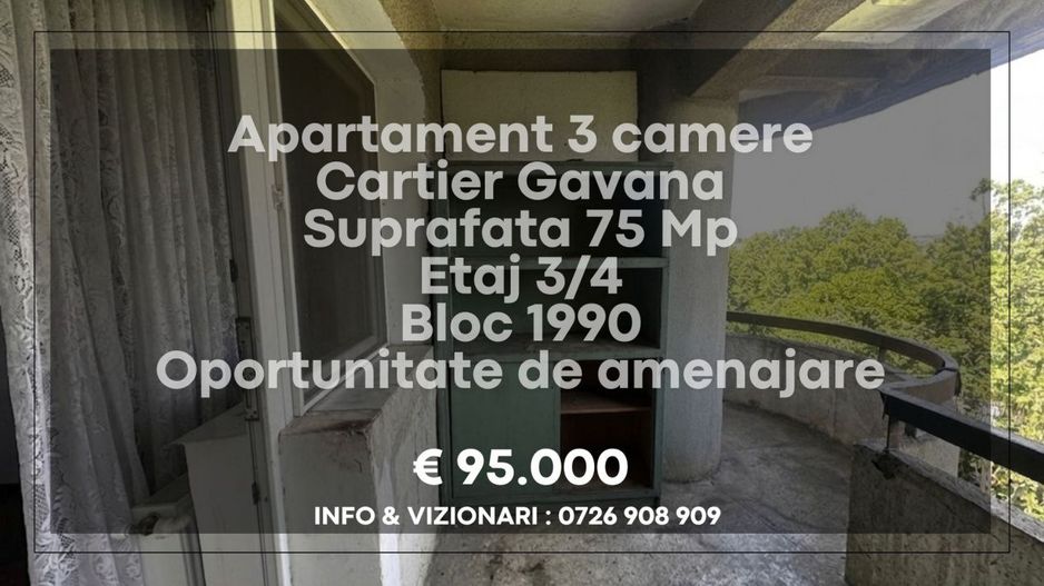 Apartament decomandat 3 camere Gavana - Poză 7