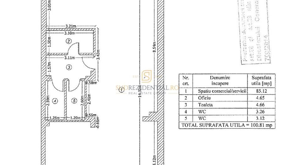 Spațiu comercial de închiriat–101 mp utili, vitrină 7.5 ml,Metalurgiei - Poză 6