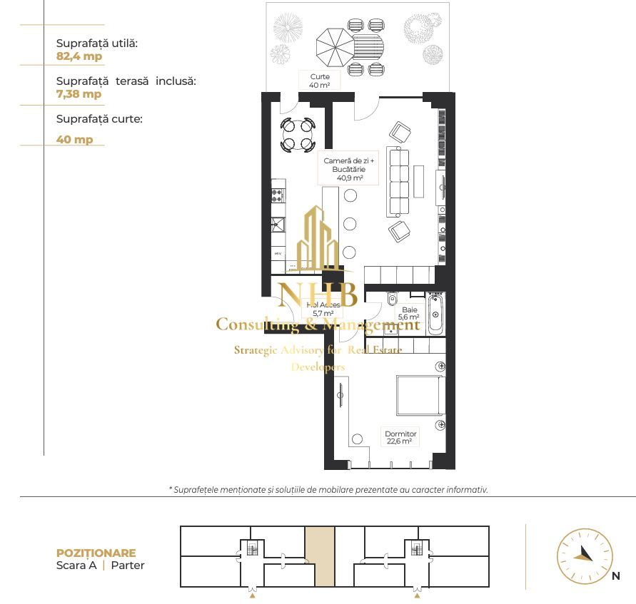 Apartament de 2 camere + curte proprie, 2022 - Zona Floreasca - Poză 14