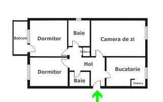 Nou pe piata! Apartament 3 camere zona Piata Cipariu! Renovat! - Schiță 21