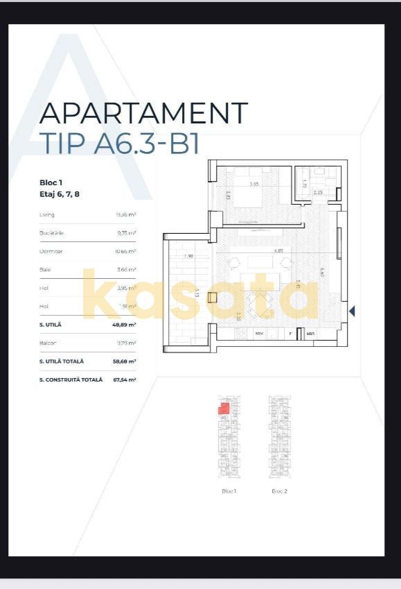 2 camere Prima Vista pre-finisat - Poză 9
