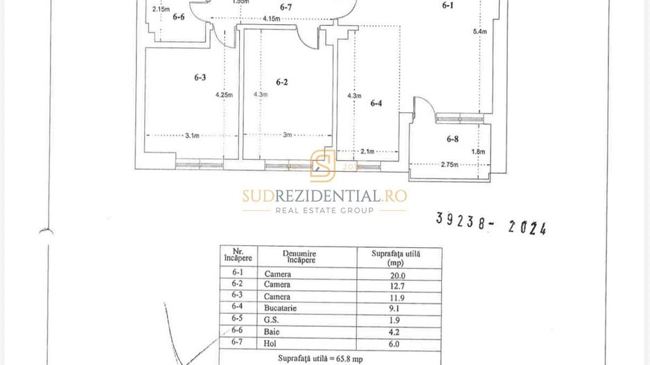 Apartament 3 camere, zona Theodor Pallady –Nicolae Teclu, acces metrou - Schiță 8