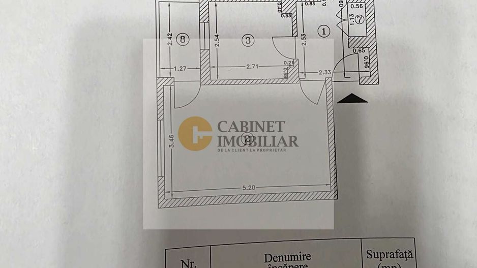 2 Camere-55MP | Decomandat | 1982 | 2 Balcoane | 3/4 | MCrangasi 7 min - Schiță 7