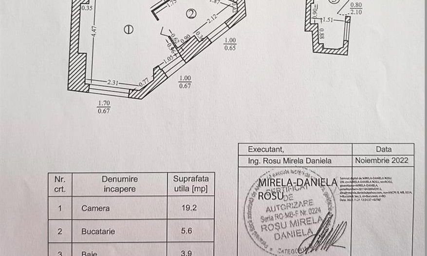 Vanzare Garsoniera Demisol Piata Victoriei - Iacob Felix Bucuresti - Schiță 10