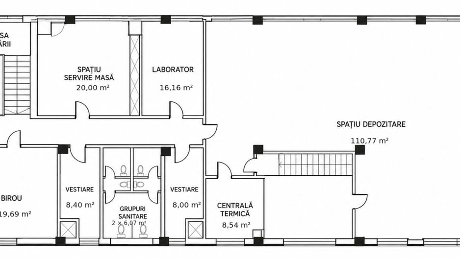Hală 470 mp, spații frigorifice 4 EUR/mp,  zona Freidorf , Comision 0% - Schiță 10