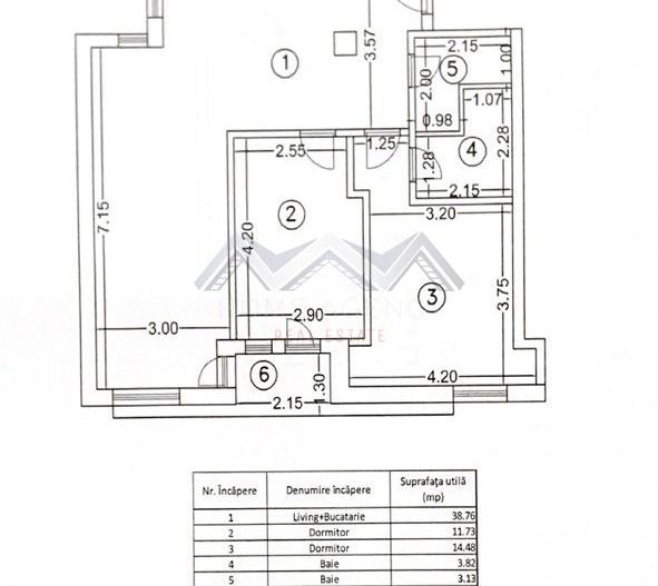Apartament 3 camere Otopeni ultracentral – de la dezvoltator - Schiță 7