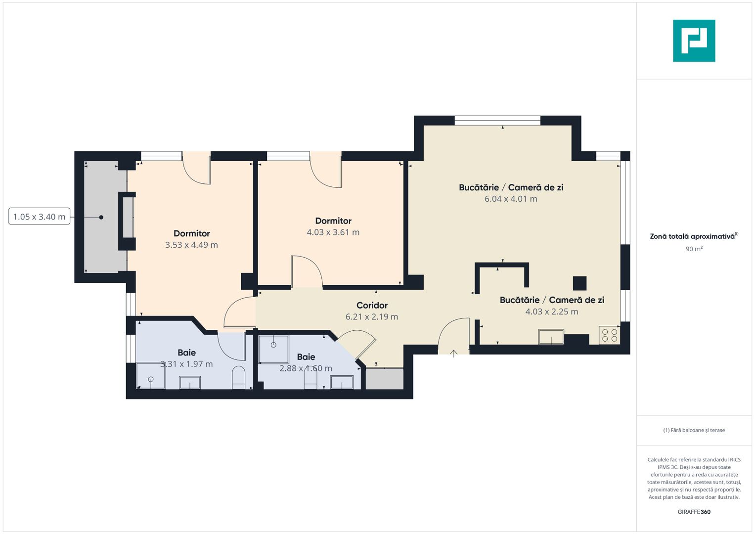 Apartament 3 camere spațios și luminos – zonă liniștită Otopeni - Poză 8