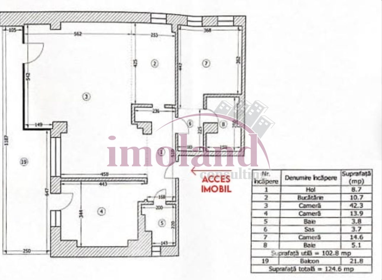 Vanzare - apartament 3 camere cu terasa - imobil boutique - Floreasca - Schiță 13