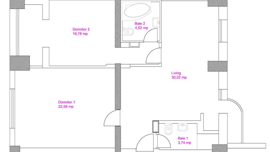 Calarasilor | 3 camere | Mai bine nu se poate, mai frumos nu exista - Schiță 22