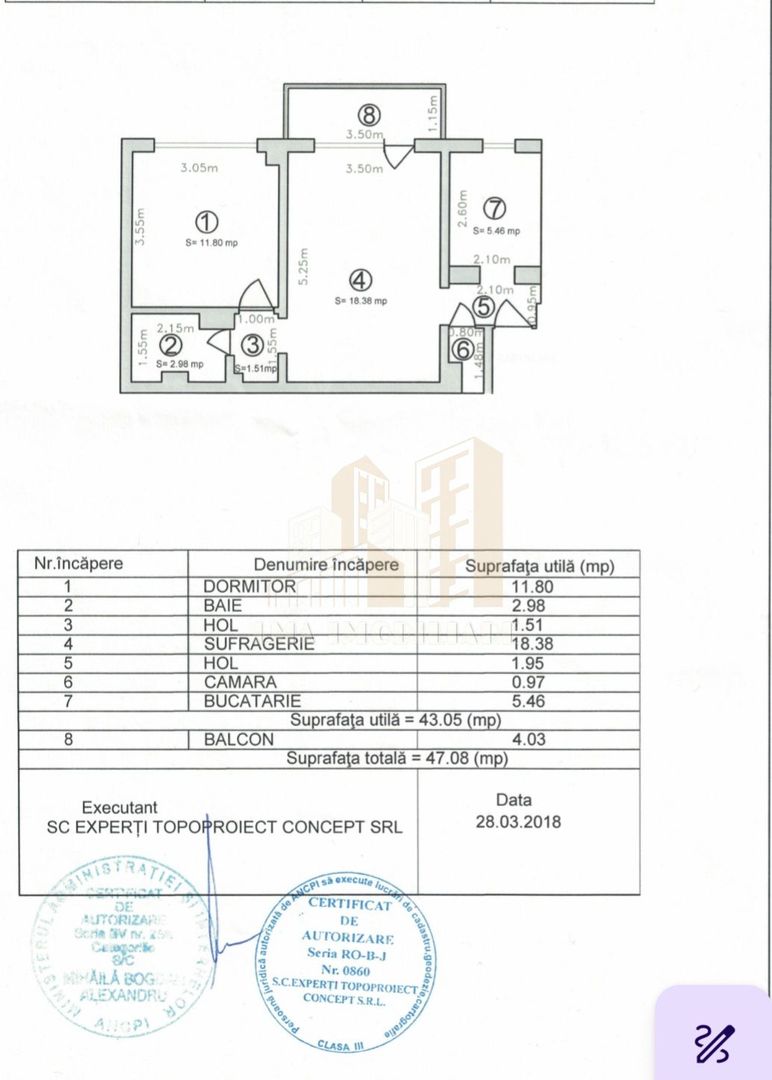 Apartament 2 camere semidecomandat Saturn  Brasov - Schiță 11