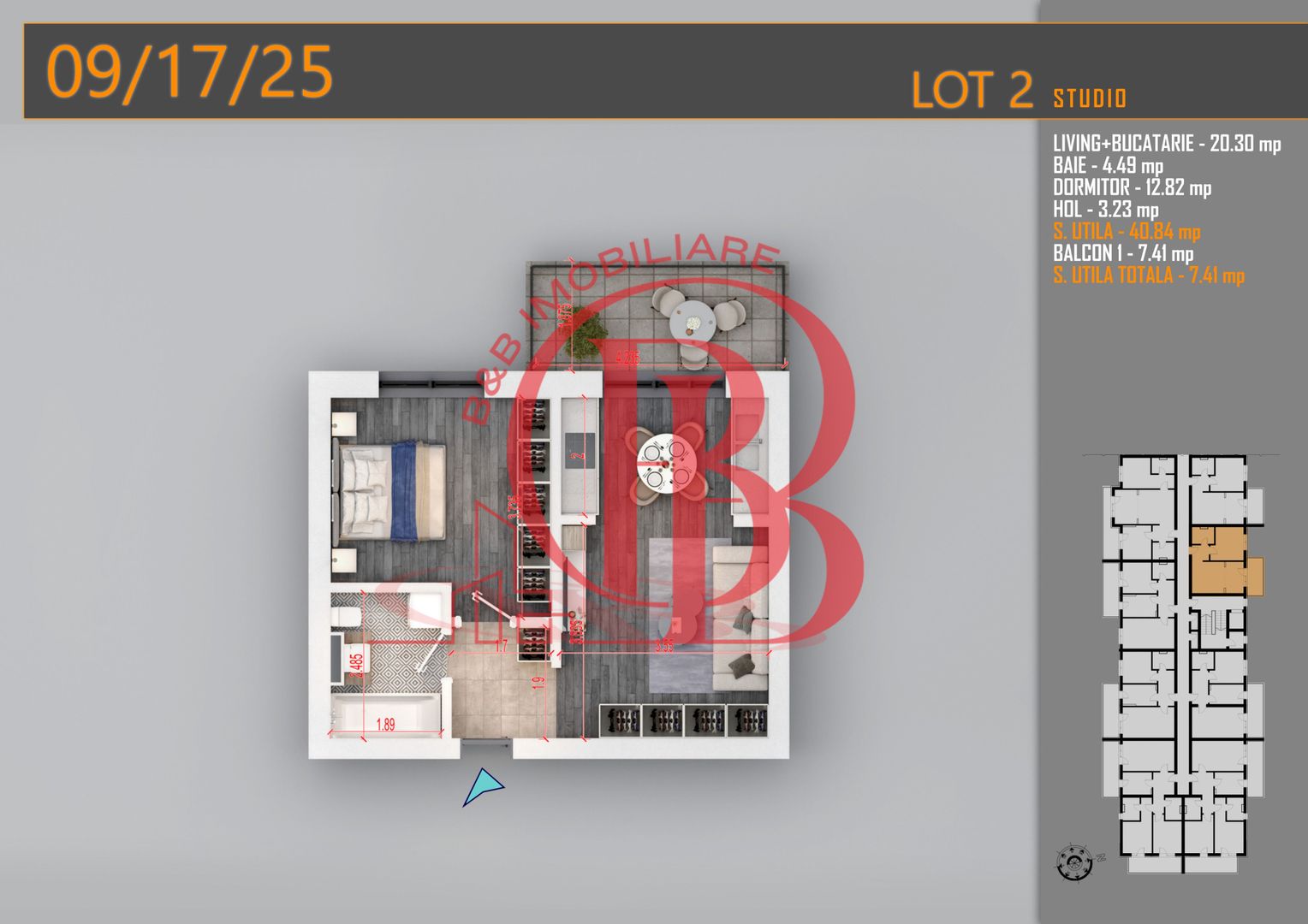 Apartament 2 camere-Theodor Pallady Metrou Teclu - Schiță 1